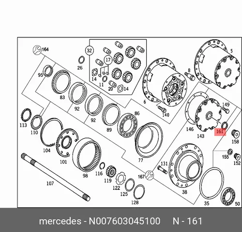 Кольцо уплотнительное автомобильное MB N007603045100