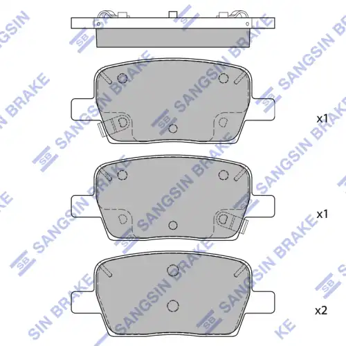 Тормозные колодки дисковые задняя ось SANGSIN SP4116A
