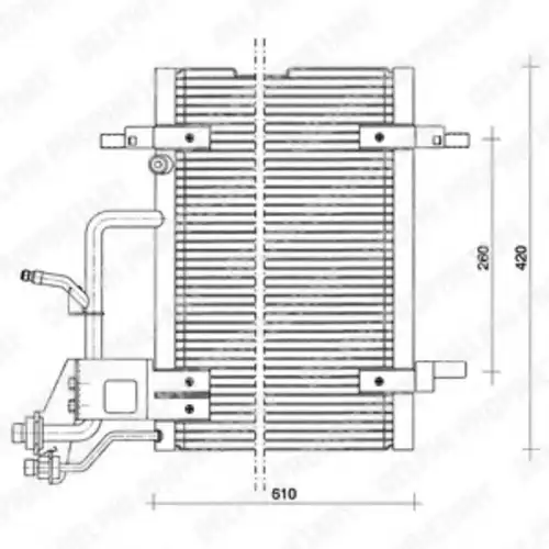 Радиатор кондиционера (конденсатор) DELPHI TSP0225011