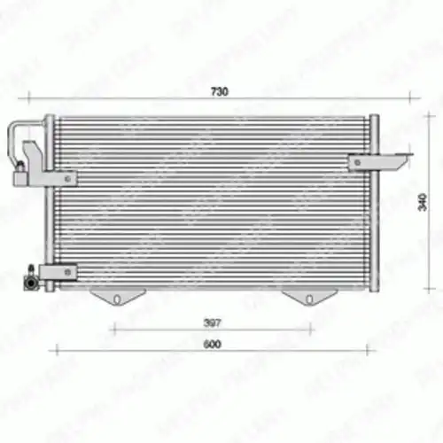 Радиатор кондиционера (конденсатор) DELPHI TSP0225010