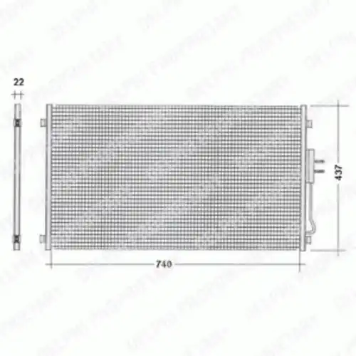 Радиатор кондиционера (конденсатор) DELPHI TSP0225507