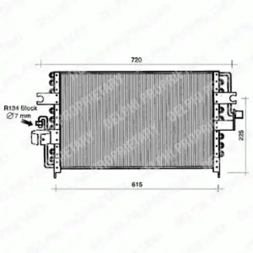 Радиатор кондиционера (конденсатор) DELPHI TSP0225195