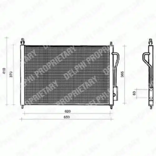 Радиатор кондиционера (конденсатор) DELPHI TSP0225218