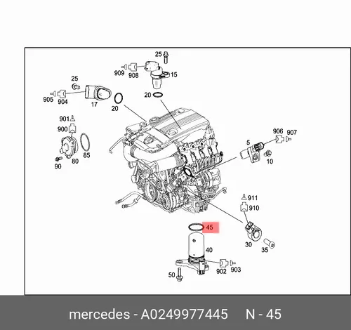 Кольцо уплотнительное автомобильное MB 024 997 74 45