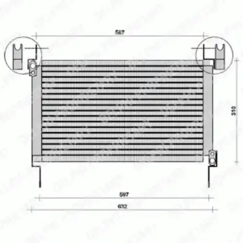 Радиатор кондиционера (конденсатор) DELPHI TSP0225006