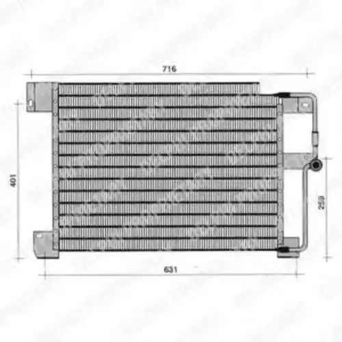 Радиатор кондиционера (конденсатор) DELPHI TSP0225243