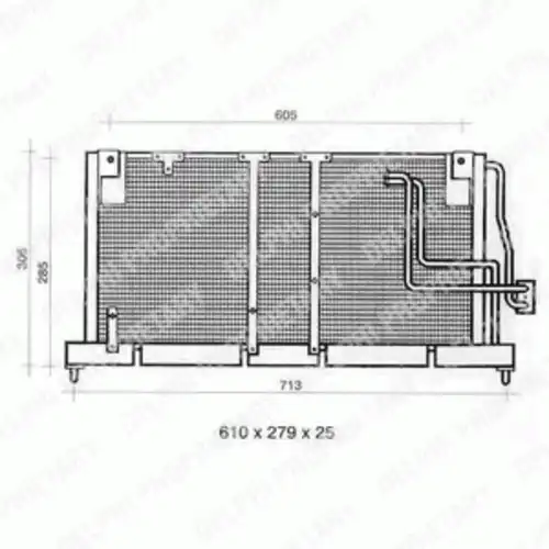 Радиатор кондиционера (конденсатор) DELPHI TSP0225354
