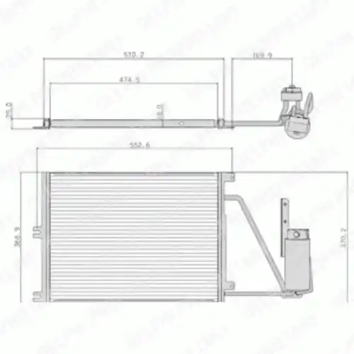 Радиатор кондиционера (конденсатор) DELPHI TSP0225105