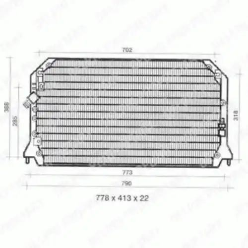 Радиатор кондиционера (конденсатор) DELPHI TSP0225309