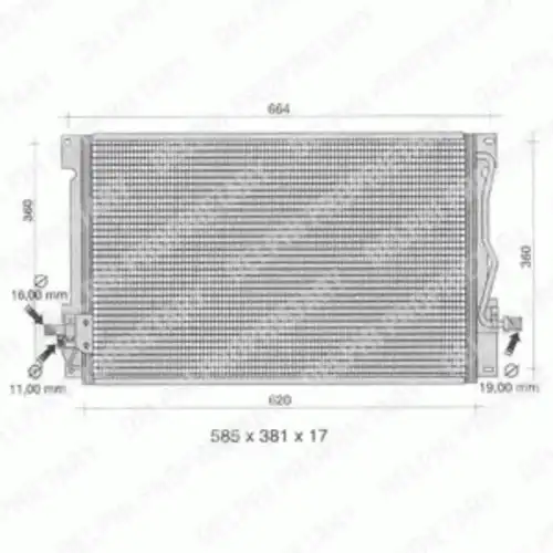 Радиатор кондиционера (конденсатор) DELPHI TSP0225395