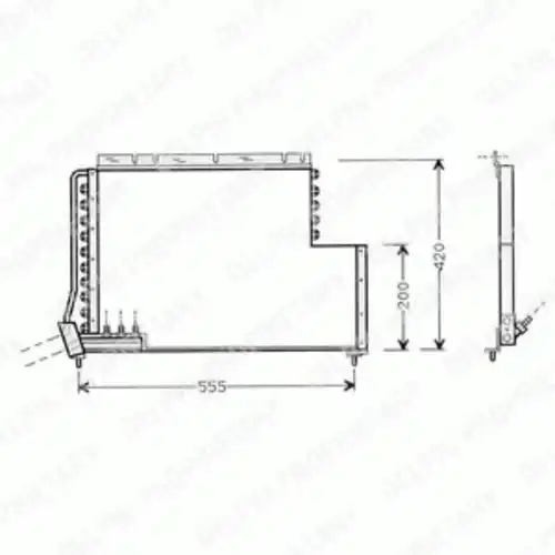 Радиатор кондиционера (конденсатор) DELPHI TSP0225450