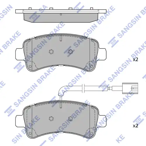 Тормозные колодки дисковые задняя ось SANGSIN SP4429