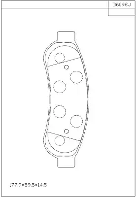 Тормозные колодки дисковые ASIMCO KD6098
