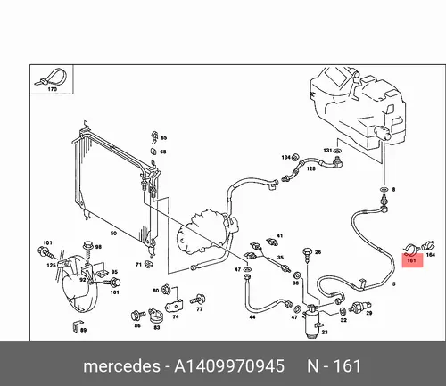 Кольцо уплотнительное автомобильное MB 140 997 09 45