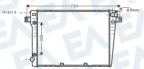 Радиатор системы охлаждения двигателя EACLIMA 31R07154