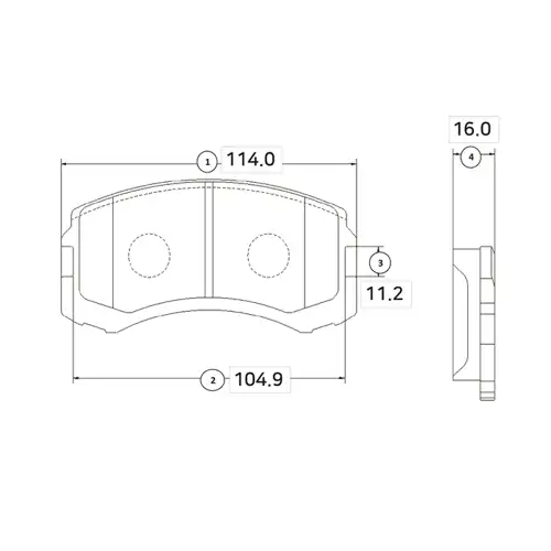 Тормозные колодки дисковые CTR CKM-12-P