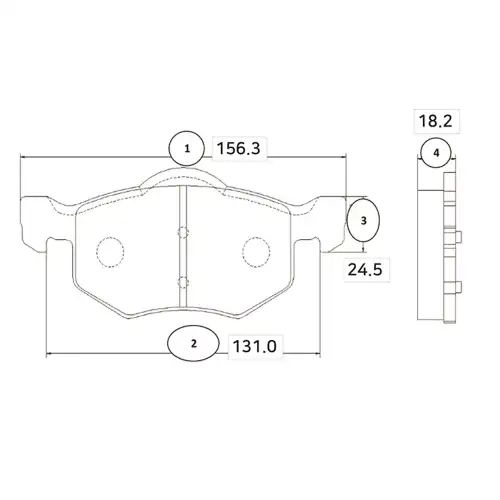 Тормозные колодки дисковые CTR CKF-17-P