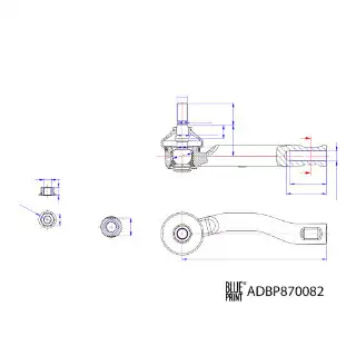 Рулевой наконечник BLUE PRINT ADBP870082