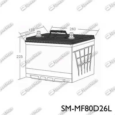 Аккумулятор SPEEDMATE SM-MF80D26L