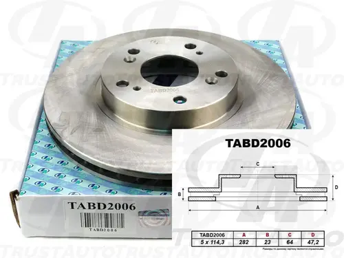 Тормозной диск TRUSTAUTO TABD2006
