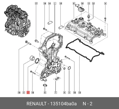 Деталь 135104BA0A RENAULT