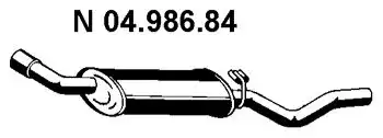 глушитель средняя часть Ford 04.986.84 EBERSPAECHER