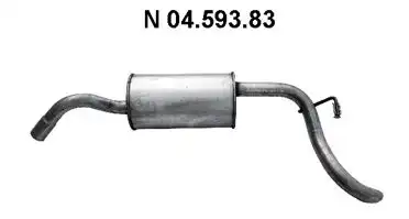 глушитель задняя часть Ford 04.593.83 EBERSPAECHER