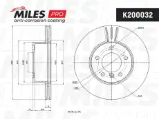 Тормозной диск MILES K200032