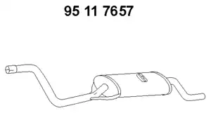 глушитель задняя часть VW 95 11 7657 EBERSPAECHER