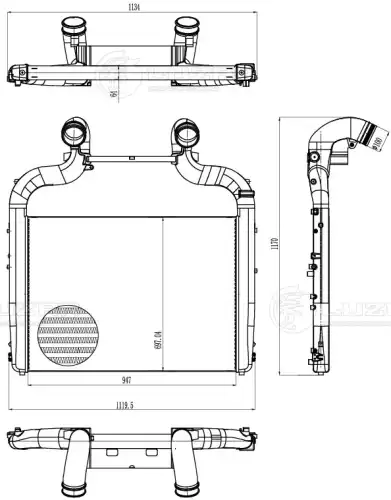 Интеркулер LUZAR LRIC 2807