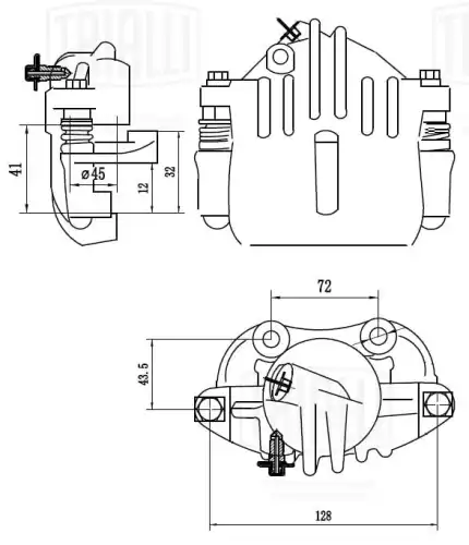 Суппорт тормозной TRIALLI CF 412 передняя ось справа