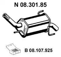 глушитель задняя часть Opel 08.301.85 EBERSPAECHER