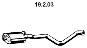 глушитель средняя часть Peug 19.2.03 EBERSPAECHER