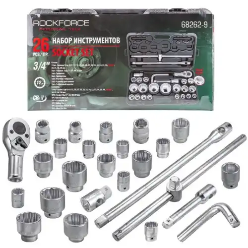 Набор инструментов 26пр. 3/4' (12гр.) RF682629 ROCK FORCE