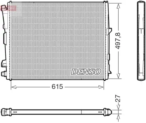 Радиатор системы охлаждения двигателя DENSO DRM05123