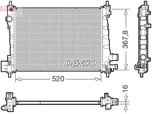 Радиатор системы охлаждения двигателя DENSO DRM20127