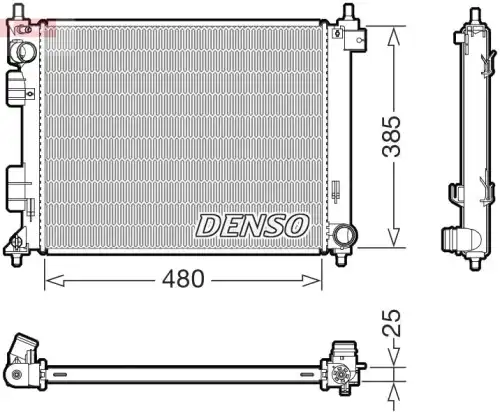 Радиатор системы охлаждения двигателя DENSO DRM41035