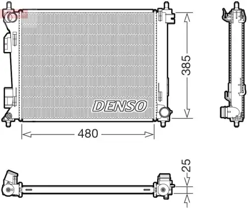 Радиатор системы охлаждения двигателя DENSO DRM43010