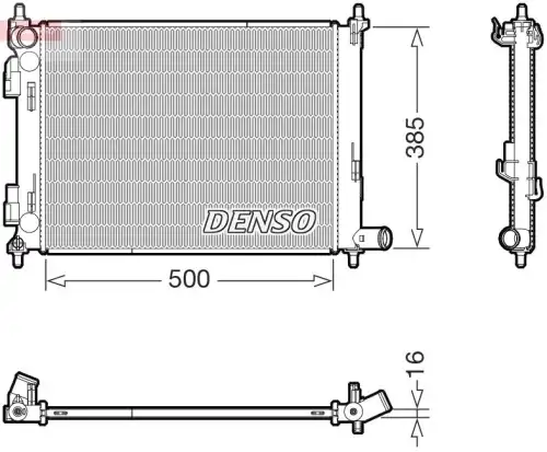Радиатор системы охлаждения двигателя DENSO DRM43013