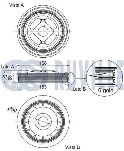 Шкив коленвала RUVILLE 520383