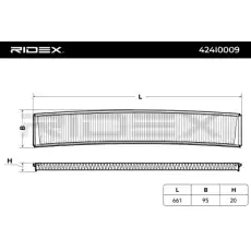 Салонный фильтр RIDEX 424I0009
