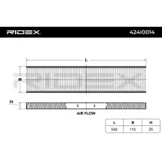 Салонный фильтр RIDEX 424I0014