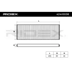 Салонный фильтр RIDEX 424I0038