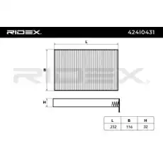 Салонный фильтр RIDEX 424I0431