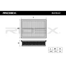 Фильтр воздушный RIDEX 8A1642