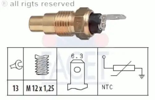 Датчик температуры автомобильный FACET 7.3223