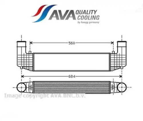Интеркулер AVA VW4157
