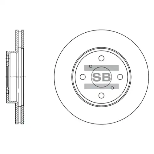 Тормозной диск SANGSIN SD4003