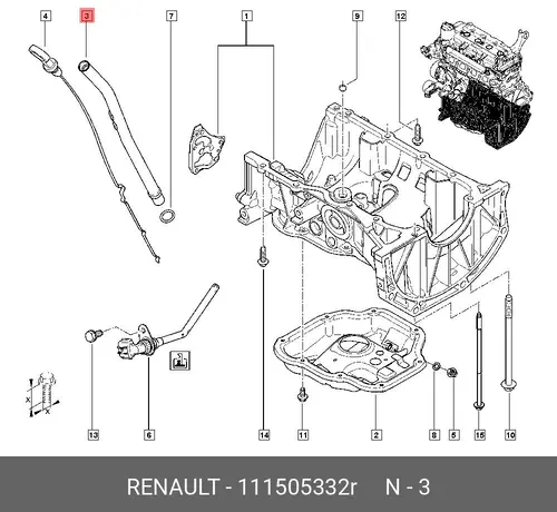 Масляный щуп RENAULT 111505332R