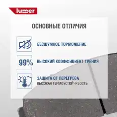 Тормозные колодки дисковые LUMER LM01235